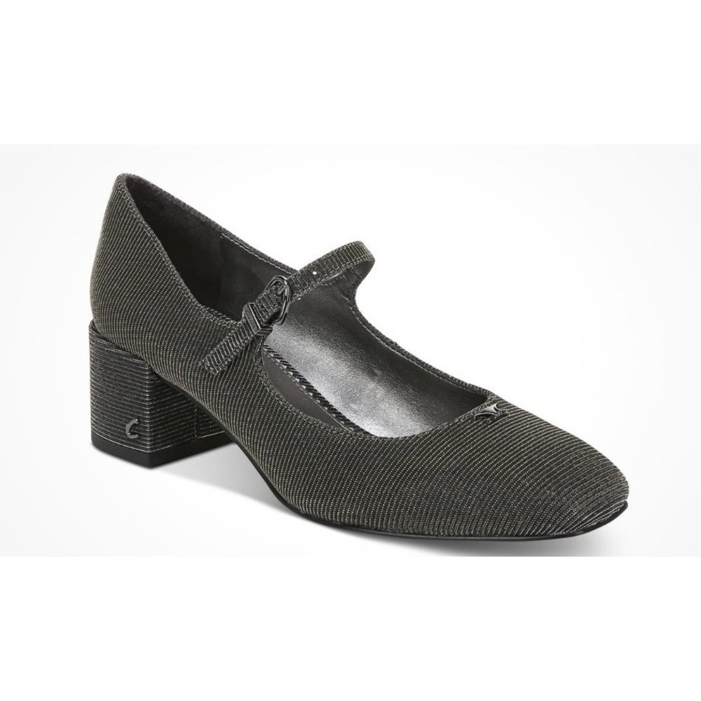 Mary Jane Block Heel Pumps in Black